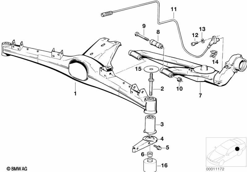 Genuine Axle Carrier/Differential Vibration Absorber 33 31 1 094 322