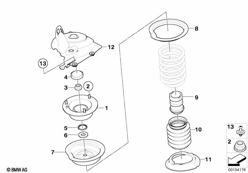 Genuine Additional Shock Absorber Rubber Damper Front 31 33 6 764 085 view 2