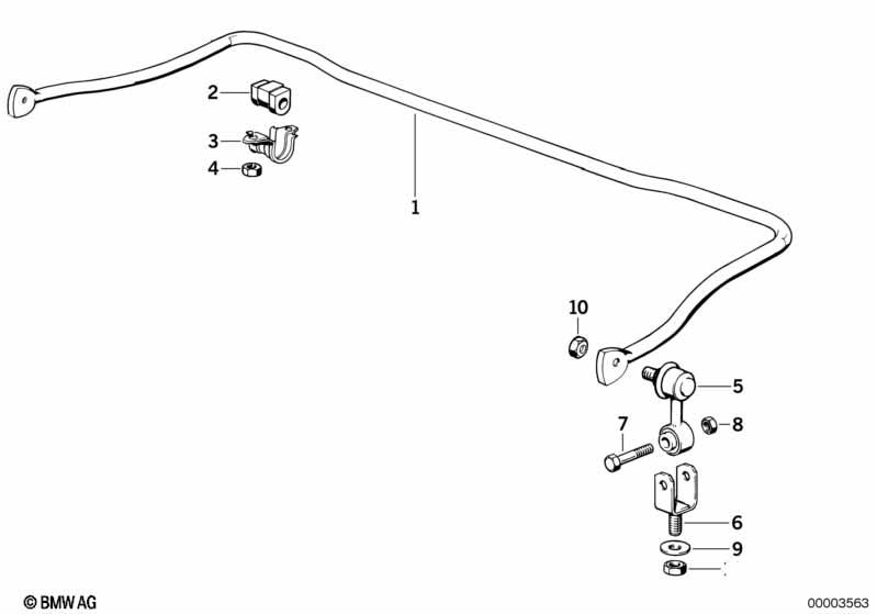 Genuine Front Stabilizer Sway Bar Bushing Support Bracket 31 35 1 131 622 view 2