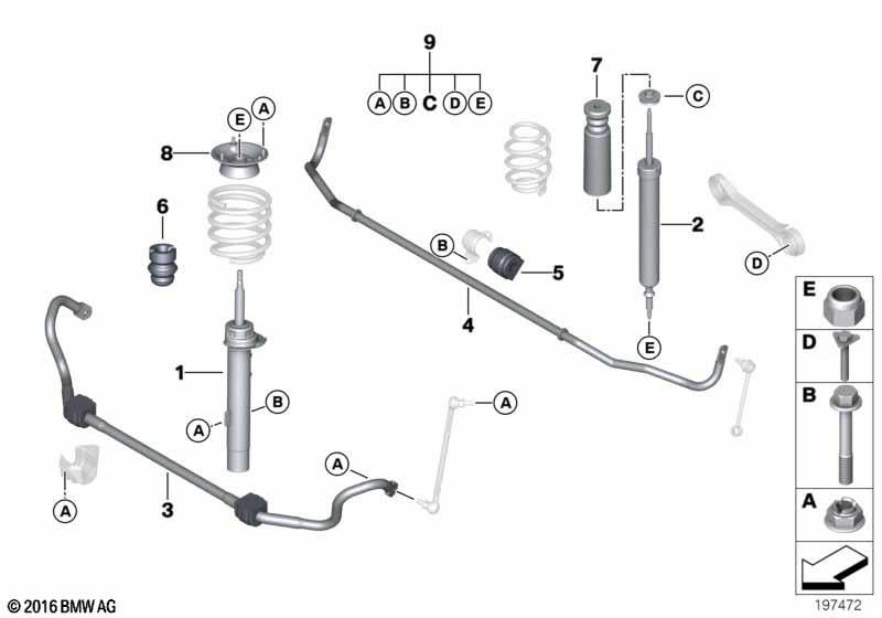 Genuine M Sport Suspension Rear Shock Absorber 33 52 8 036 026 view 2