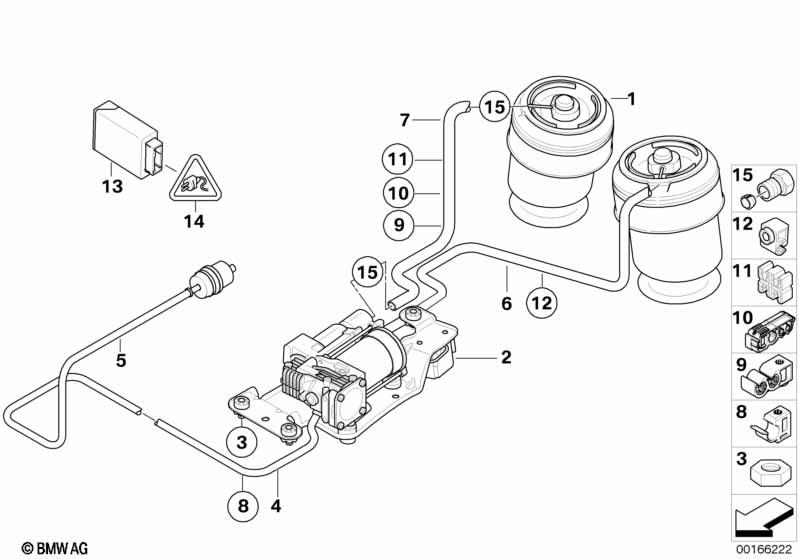 Genuine Rear Sport Suspension Air Spring Bag 37 12 6 790 080 view 2