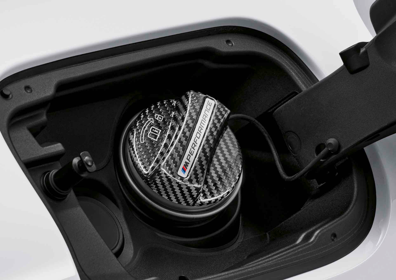 Genuine M Performance Fuel Tank Filler Cap Cover Carbon 16 11 2 472 988 view 2