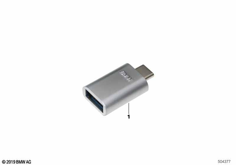 Genuine Adapter USB-C Connector To USB-A Socket 61 12 2 470 922 view 2