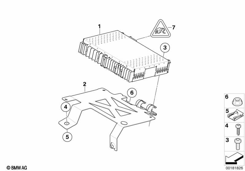 Genuine DAB Tuner Digital Radio Unit Fillister Head Screw Bolt 06 32 7 657 949 view 2