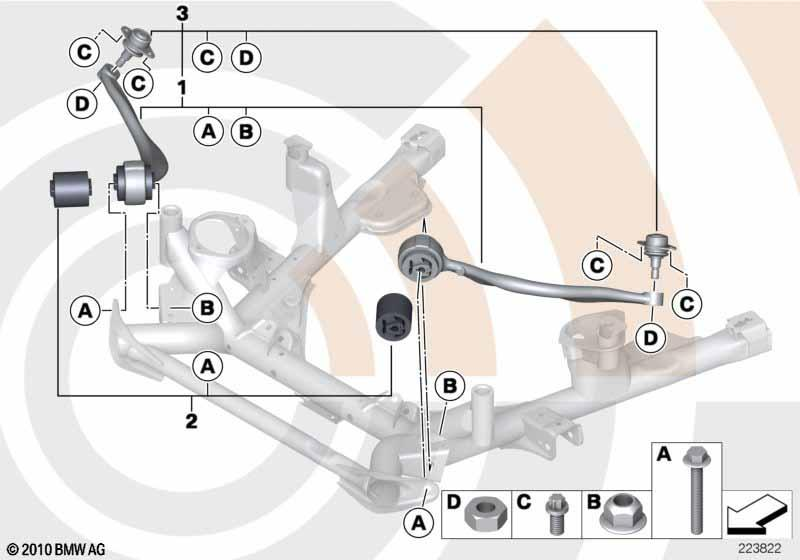 Genuine Front Pull Rod Rubber Mounting Set view 2