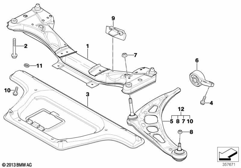 Genuine Front Left Control Arm Wishbone Value Line 31 12 2 343 353 view 2