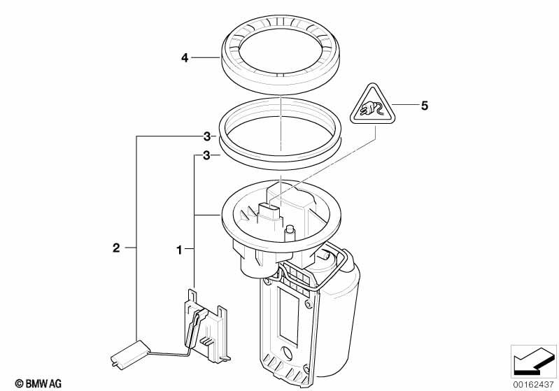 Genuine In Tank Fuel Pump Rubber Seal Gasket 16 11 1 184 084 view 2