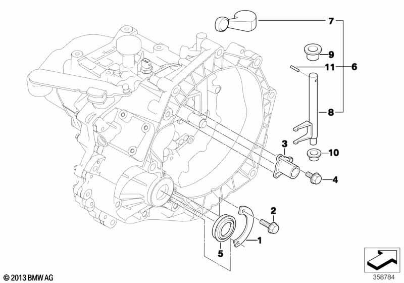 Genuine Clutch Guide Sleeve With Seal 23 11 1 044 105 view 2