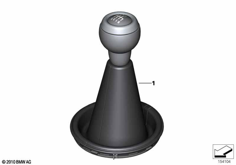Genuine Manual Transmission Shift Gear Knob 6 Speed 25 11 2 753 781 view 2
