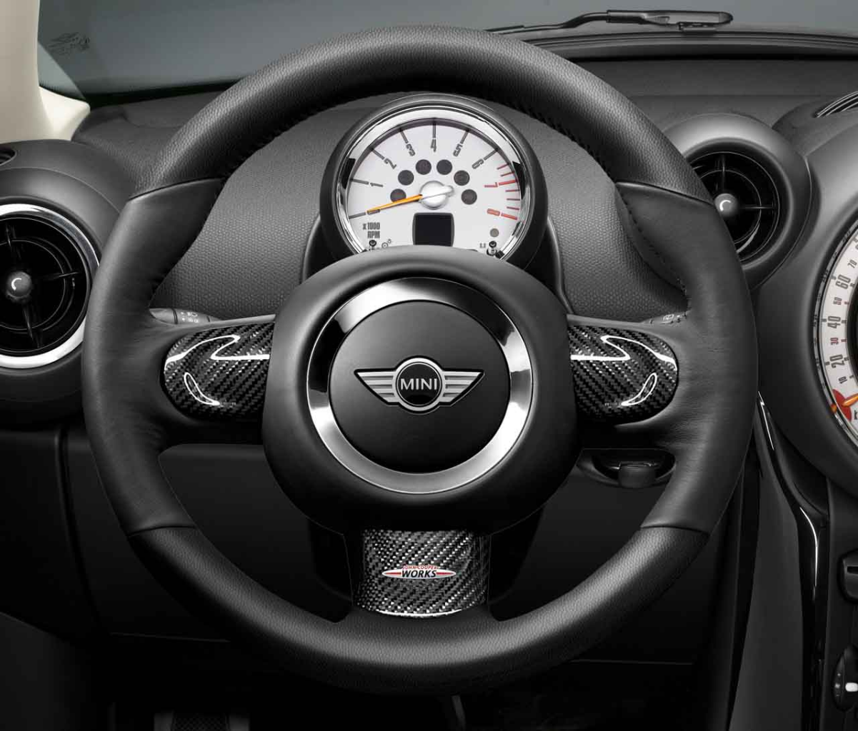 Genuine JCW Sport Steering Wheel Trim Cover Carbon Middle 32 30 2 147 228 view 2