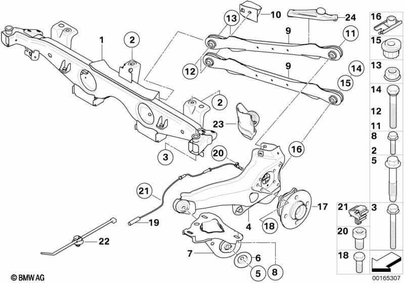 Genuine Suspension Lower Wishbone Trailing Control Arm 33 32 6 768 726 view 2