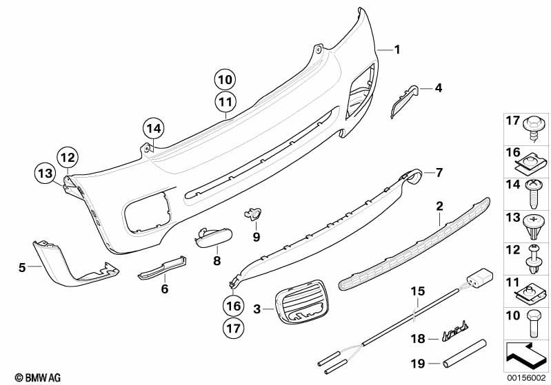 Genuine JCW Left Bumper Trim Grid Black 51 11 0 413 567 view 2