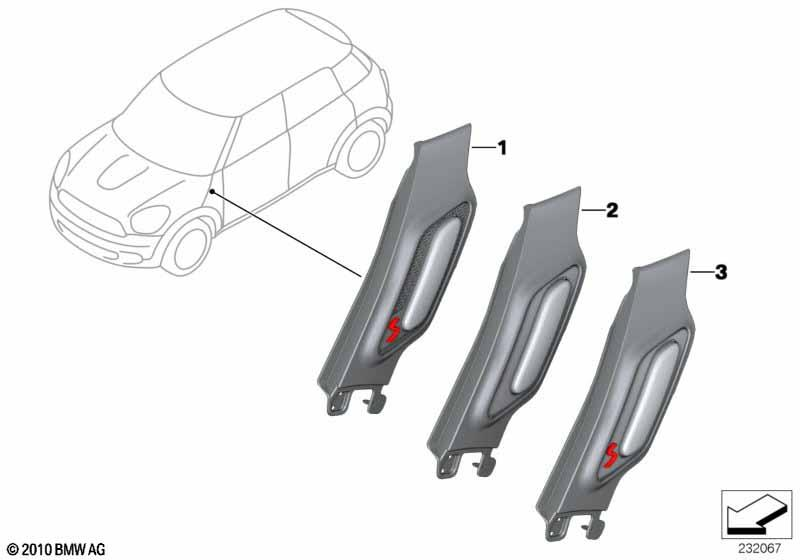 Genuine Right O/S Side Turn Indicator Trim Anthracite 51 13 9 804 616 view 2