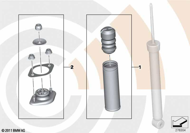 Genuine Repair Kit For Support Bearing Rear view 2