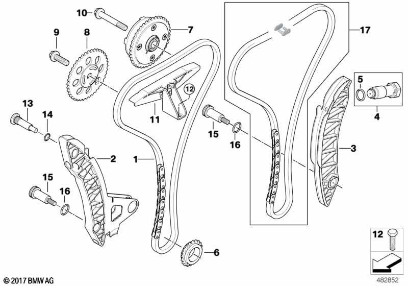 Genuine Timing Chain Engine Timing Belt 11 31 8 618 317 view 2