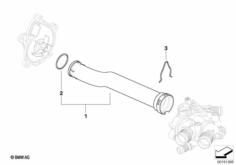 Genuine Engine Coolant Water Pipe 11 53 7 589 713 view 2