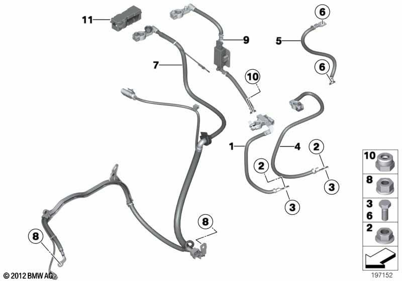 Genuine Car Battery Cable Lead Negative IBS 12 42 7 603 567 view 2