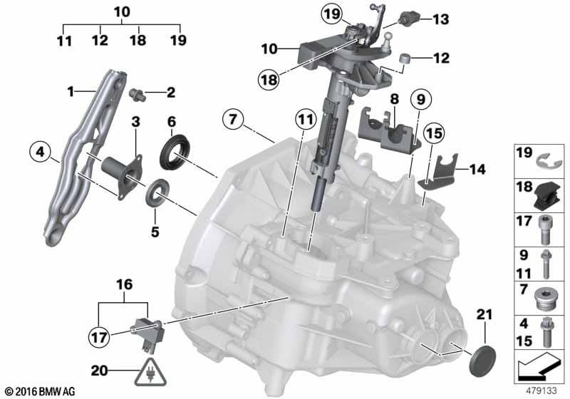 Genuine Gearshift Unit Set 23 00 7 602 720 view 2