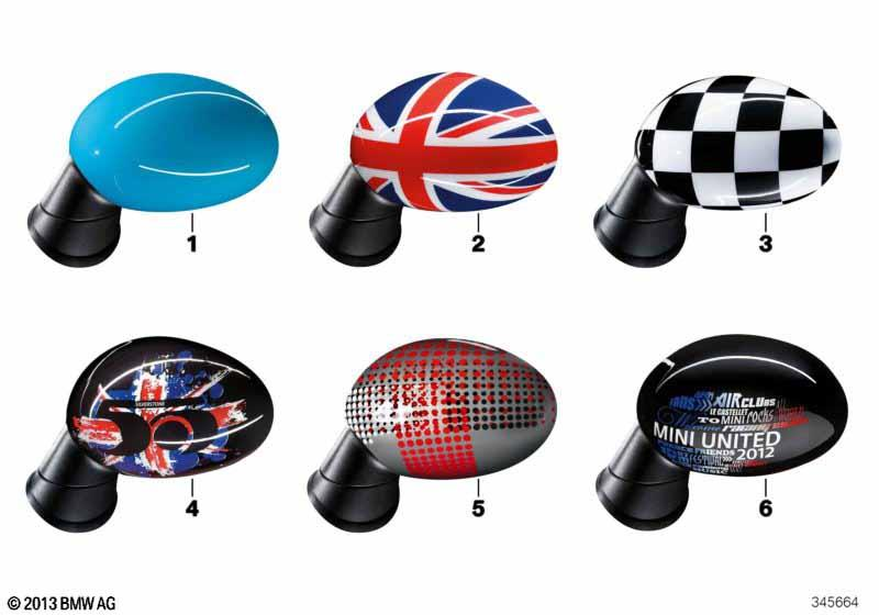 Genuine Left Side N/S Wing Mirror Cover Cap Union Jack 51 16 0 415 075 view 2