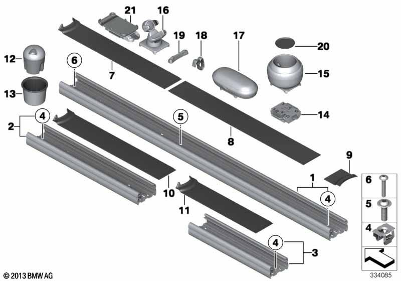 Genuine Centre Console Universal Rail Adapter 51 16 9 809 203 view 2