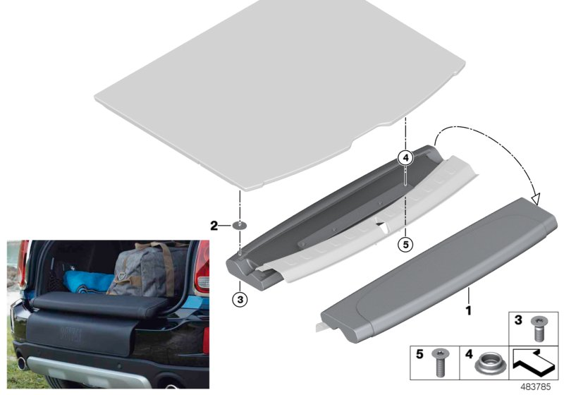 Genuine Trim Panel Trunk Floor Picnic Bench 51 47 7 433 402 view 2