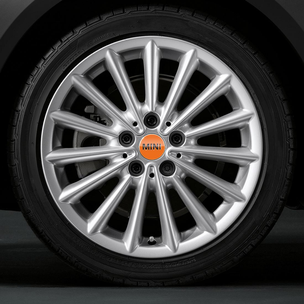 Genuine Centre Wheel Hub Cap Covers Set 4 Bright Orange 36 13 2 354 149 view 2