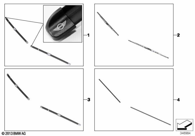 Genuine Single Front Window Windscreen Wiper 1x Rubber 61 61 8 229 196 view 2
