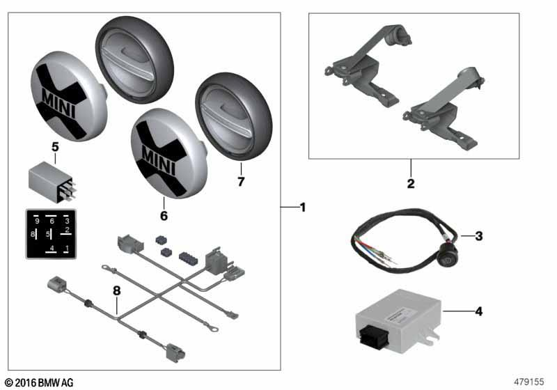Genuine Additional Head Light Lamp Bracket 63 12 2 448 814 view 2