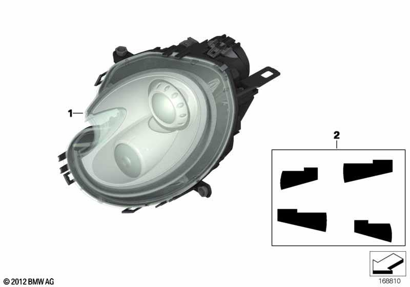 Genuine Left Front Headlight Headlamp Yellow Turn Indicator 63 12 2 751 265 view 2