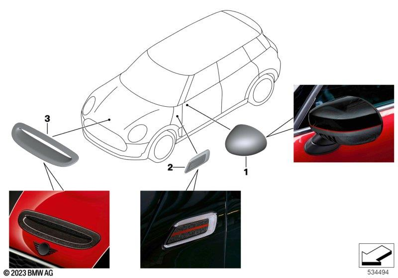 Genuine Trim Set With Pad Stitched Carbon 51 13 2 466 565 view 2