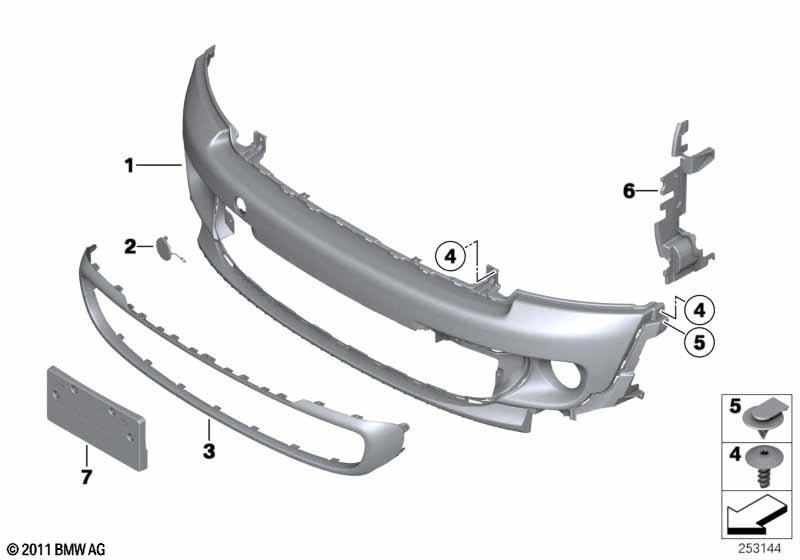 Genuine Outer Primed Trim For Air Inlet 51 11 7 268 744 view 2