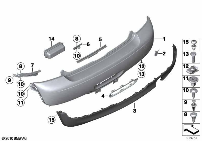 Genuine Chrome Rear Fog Light Lamp Trim Cover Finisher 51 12 7 260 580 view 2