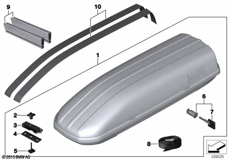Genuine Decor Stripes Decal Set in White For Roof Box 320L 51 14 2 336 751 view 2