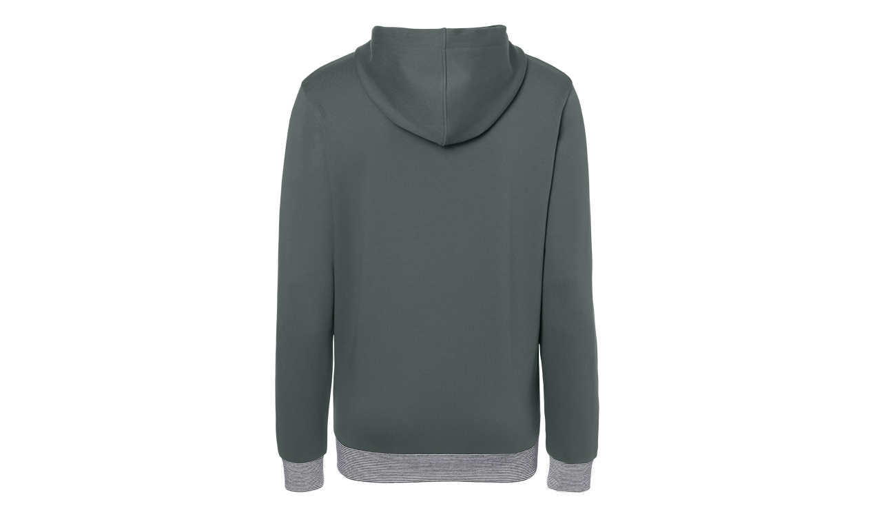 MINI Genuine Mens Zip Hoodie Sweatshirt Striped Binding Sage   view 2