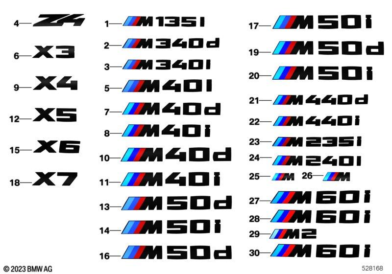 Genuine Car Lettering Emblem Badge Logo Black Painted M235I 51 14 2 472 853 view 2