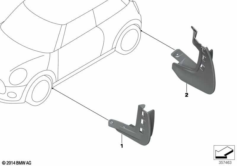 Genuine Rear Mud Flaps Set Mudsplash Guards 82 16 2 338 566 view 2