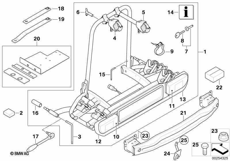 Genuine Rear Bike Rack System Click On 2 Bicycles 15kg 82 72 2 230 146 view 2