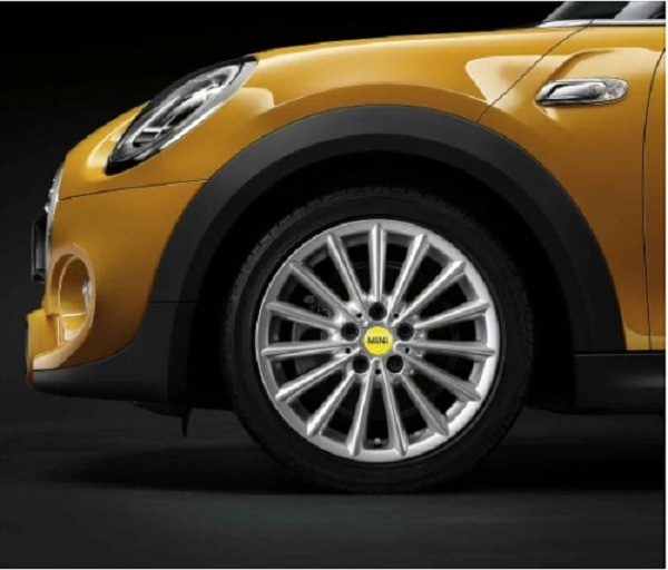 Genuine Centre Wheel Hub Cap Covers Set 4 Bright Yellow 36 13 2 354 151 view 2