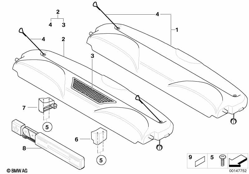 Genuine Rear Window Shelf in Panther Black 51 46 7 111 559 view 2