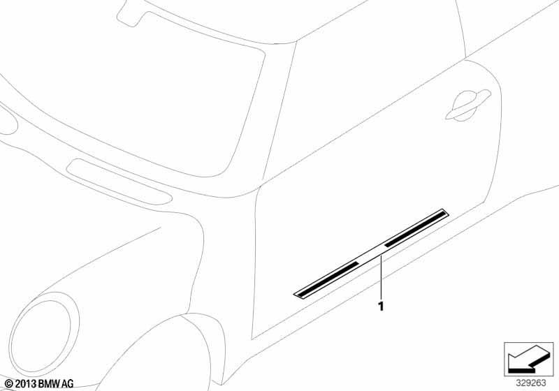 Genuine Cooper Door Sill Entry Strip Entrance Cover Trim 51 47 7 406 647 view 2