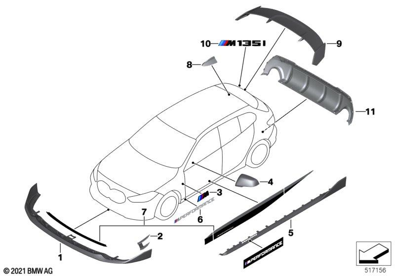Genuine Lettering Black Painted M135I 51 14 2 472 850 view 2