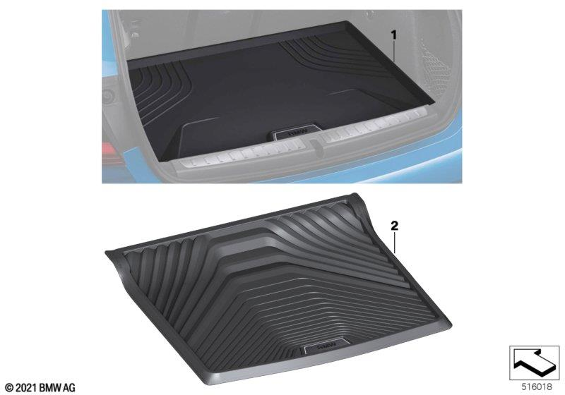 Genuine Rear Boot Mat Fitted Luggage Compartment Mat G42 51 47 5 A3E 593 view 2