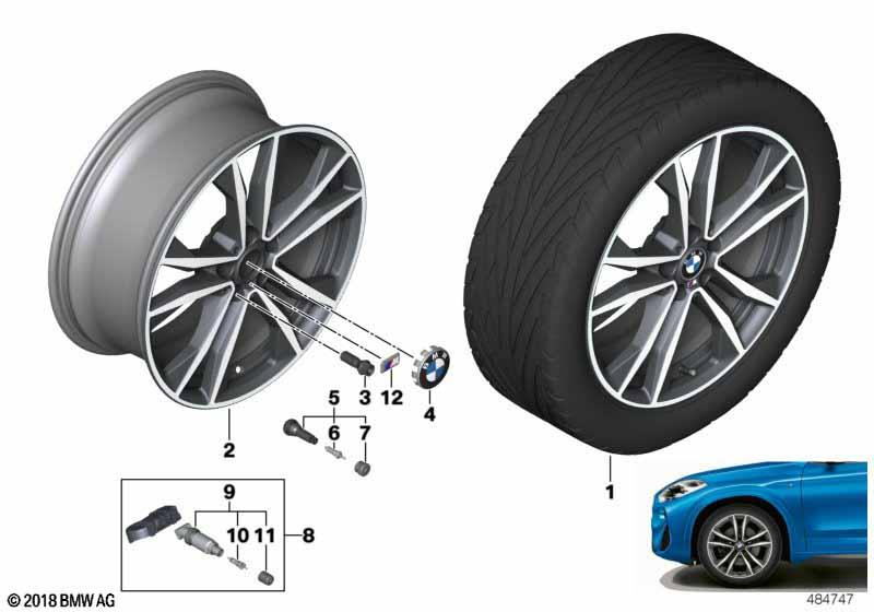 Genuine 19" Wheel Rim Disc Light Alloy Orbit Grey 8Jx19 ET:47 36 10 8 008 616 view 2