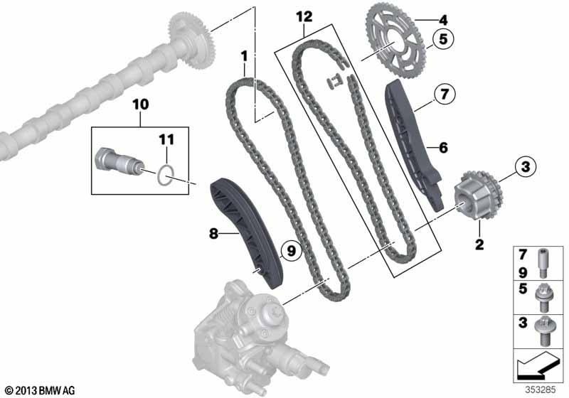 Genuine Chain Tensioner Fits E81 E82 E87 LCI E88 F20 F20 LCI F21 11318490219 view 2