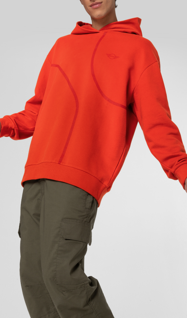 Genuine Mens Hoodie Sweatshirt Outline Print Wing Logo Cotton Rebel Red view 2