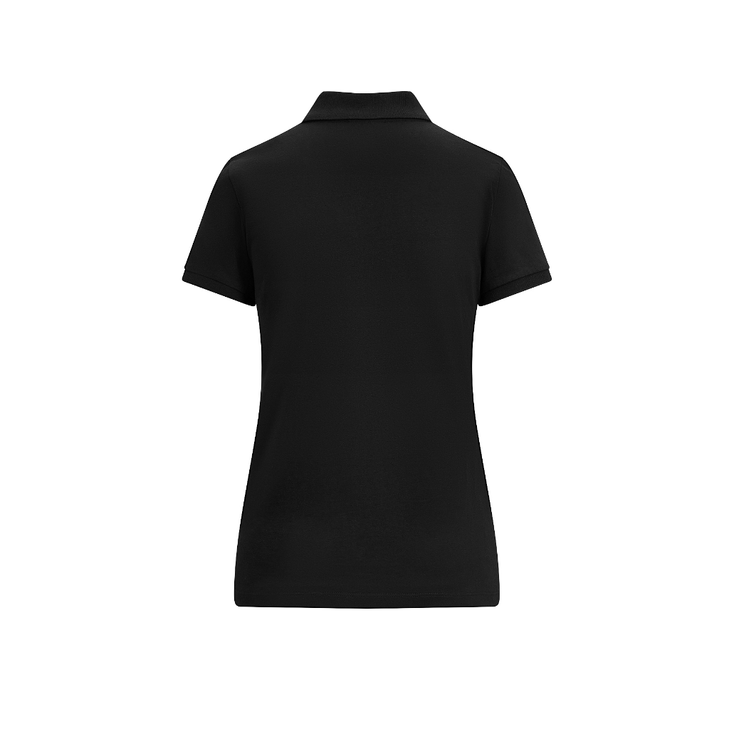 Genuine Womens Ladies Polo Shirt Black Cotton Tee Top T Shirt Short Sleeve view 2