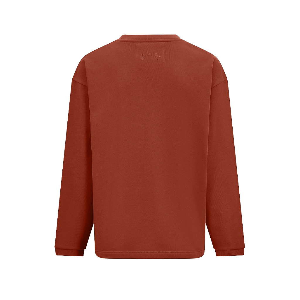 Genuine Arc Unisex Mens Womens Ladies Sweater Red Cotton Top Oversized Fit view 2