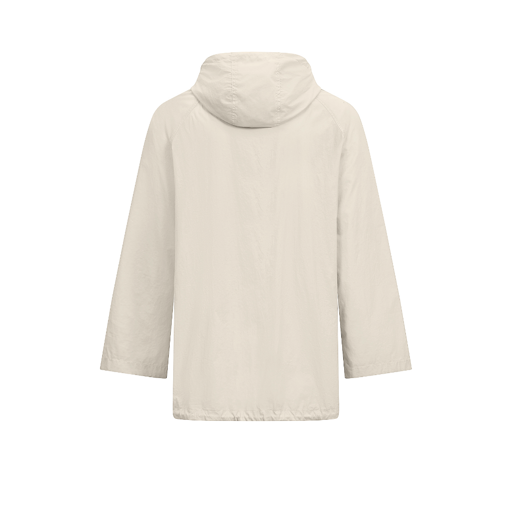 Genuine Unisex Mens Womens Ladies Cagoule Jacket Beige Nylon Top Oversized view 2