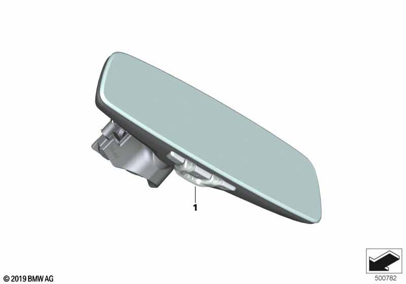 Genuine Interior Mirror With Garage Door Opener 6 Pin Fits F40 51162472237 view 2