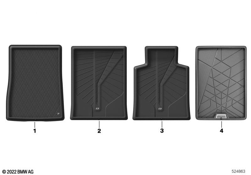 Genuine Fitted Luggage Compartment Mat BEV Boot Mat Fits G70 51475A582B4 view 2